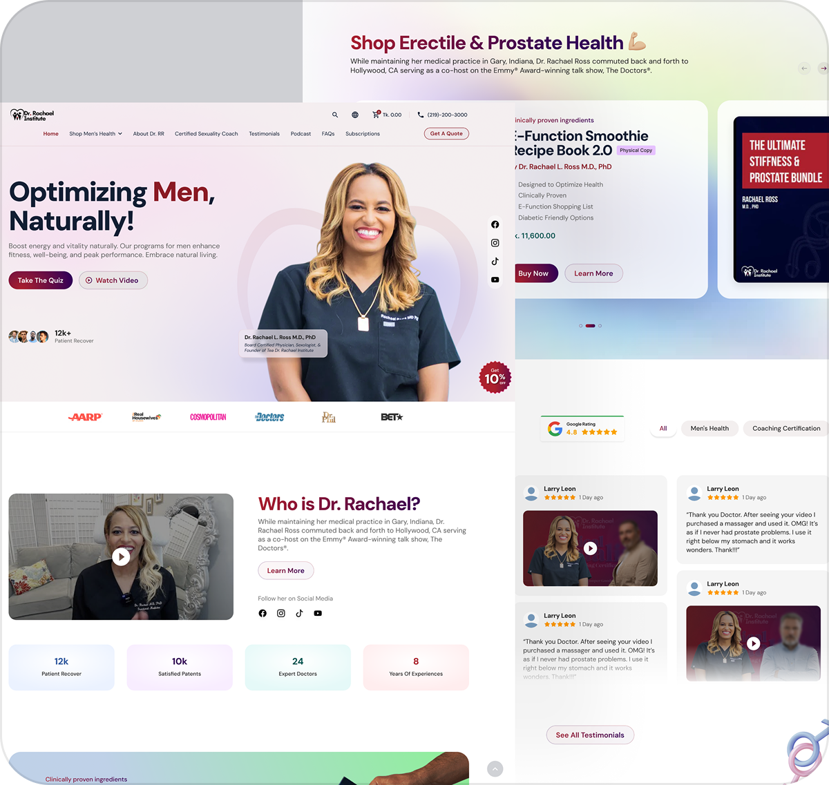 Dr. Rachael Institute Website Redesign