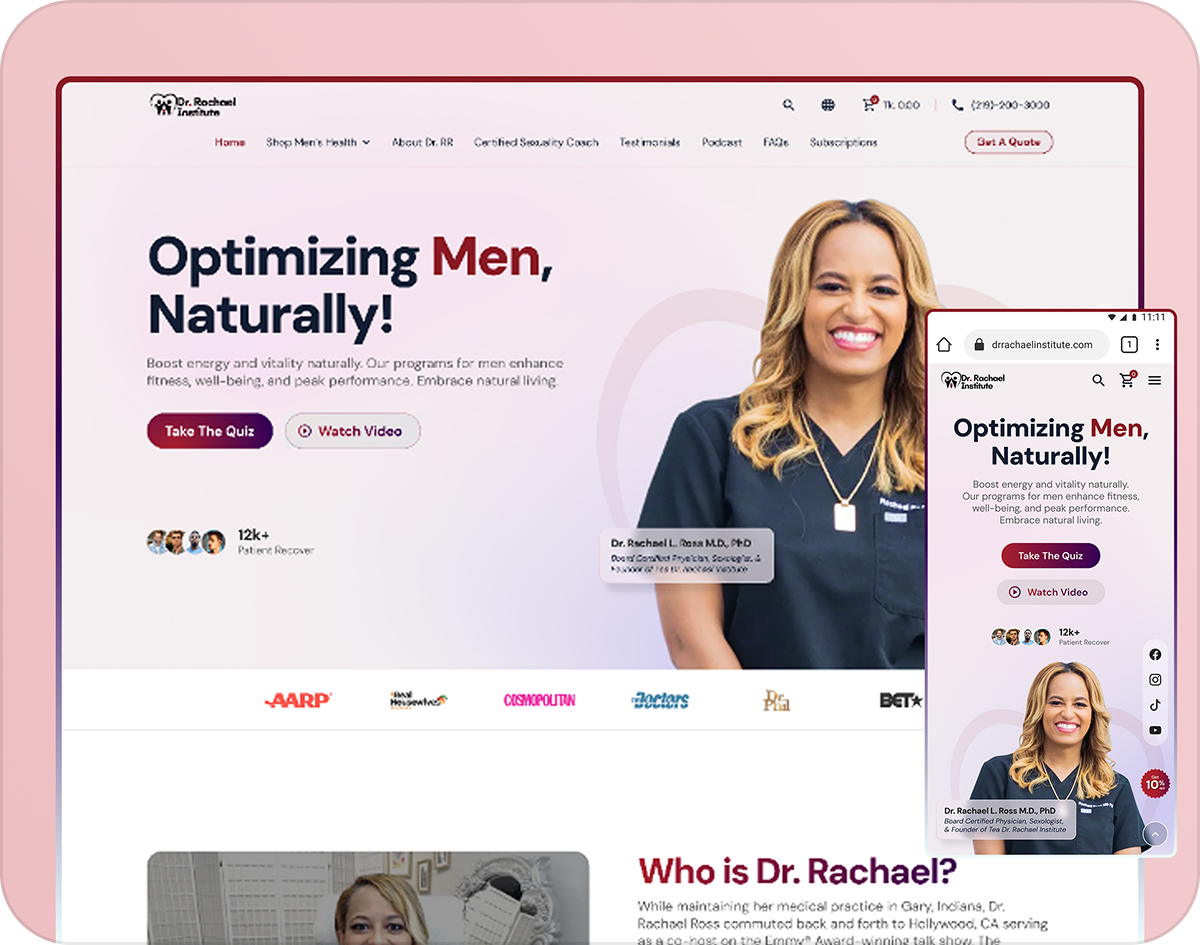 Dr. Rachael Institute Website Redesign